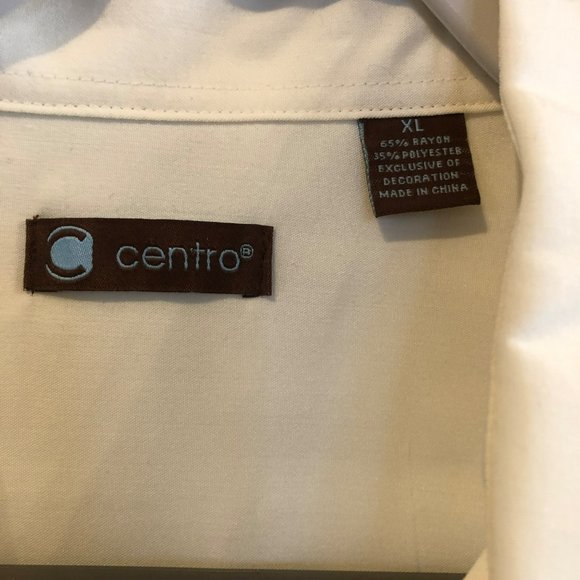 Sz XL CENTRO SS Button Up Shirt Beach Vibes Casual Box Style - Picture 2 of 6